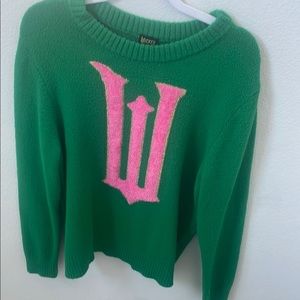 Wicked Green and Pink Women Sweater